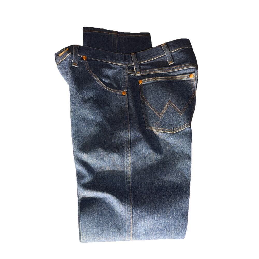 Wrangler Cowboy Cut Jeans Mens 30x32 Blue Denim Original Fit 13MWZ Heavy Starch